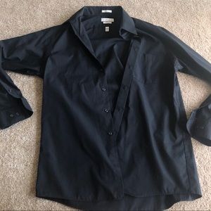 Van Heusen Black Button Up